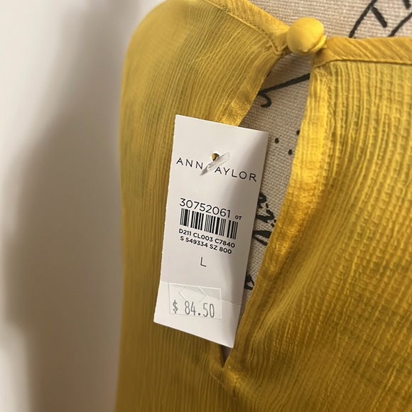 NWT Ann Taylor Ruffle Blouse with Cinched Hem - Picture 5 of 8